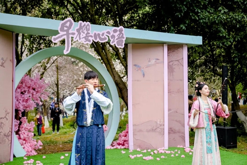 乐器演奏吸引了大批游客。.jpg 乐器演奏吸引了大批游客。.jpg